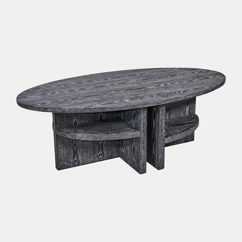 Sagebrook Home Oval Coffee Table With Bottom Shelves Gray Wishlist Create New