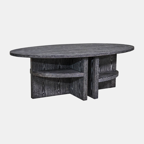 sagebrook home Oval Coffee Table With Bottom Shelves Gray Wishlist Create New