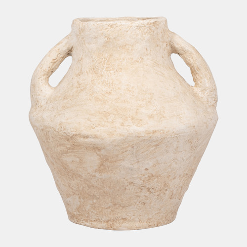 sagebrook home Paper Mache 14" Vase With Handles White Wishlist Create New
