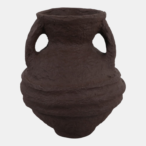 sagebrook home Paper Mache 15" Vase With Handles Dark Brown Wishlist Create New
