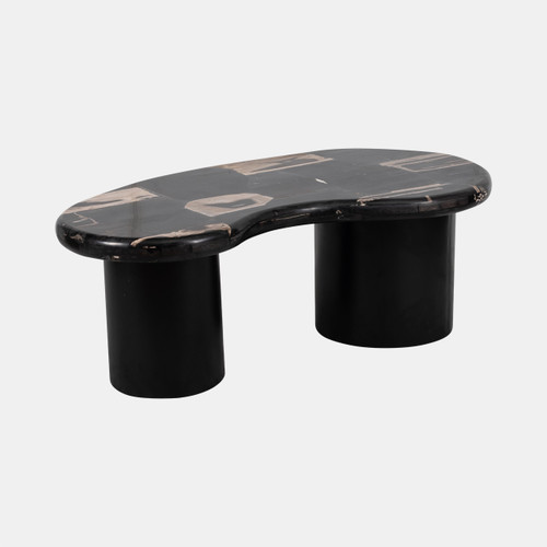 Sagebrook Home Petrified Wood 51" Kidney Coffee Table Black Wishlist Create New