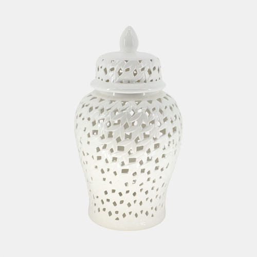 Sagebrook Home Pierced White Temple Jar 24" Wishlist Create New