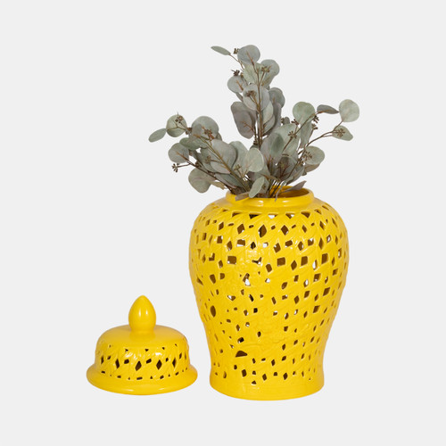 Sagebrook Home Pierced Yellow Temple Jar 24" Wishlist Create New