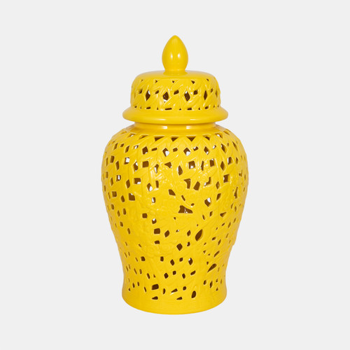 Sagebrook Home Pierced Yellow Temple Jar 24" Wishlist Create New