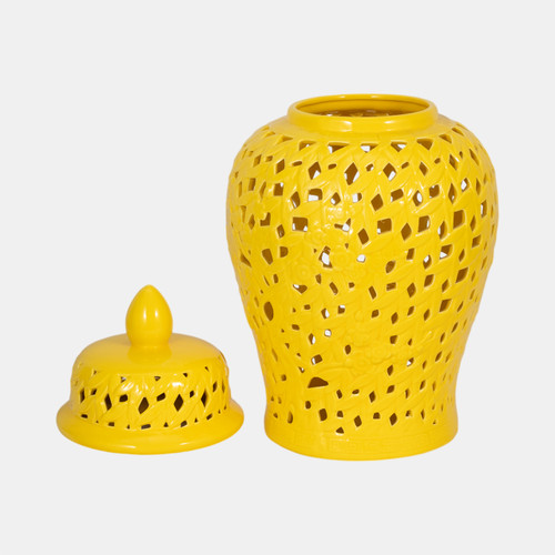 Sagebrook Home Pierced Yellow Temple Jar 24" Wishlist Create New