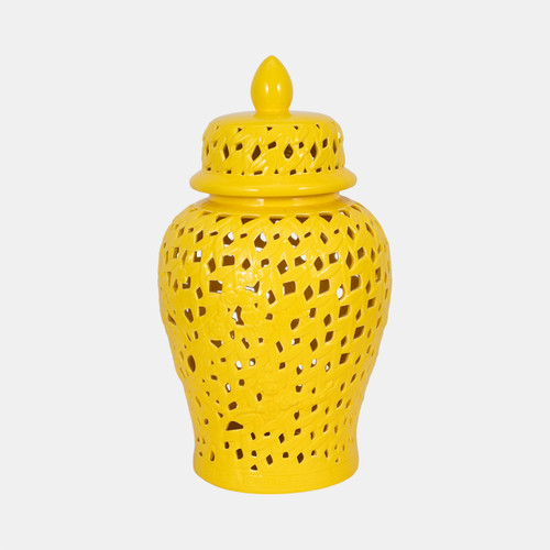 sagebrook home Pierced Yellow Temple Jar 24" Wishlist Create New