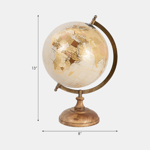 Sagebrook Home Plastic 13" Decorative Globe Gold Wishlist Create New