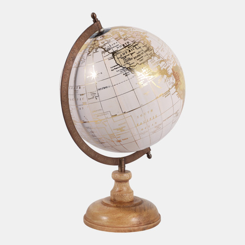 Sagebrook Home Plastic 13" Decorative Globe Gold Wishlist Create New