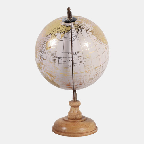 Sagebrook Home Plastic 13" Decorative Globe Gold Wishlist Create New