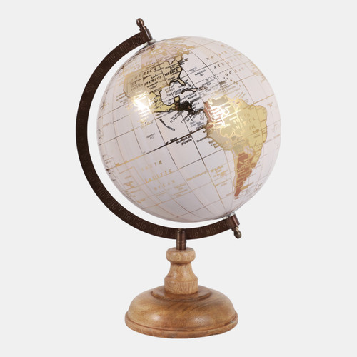 sagebrook home Plastic 13" Decorative Globe Gold Wishlist Create New