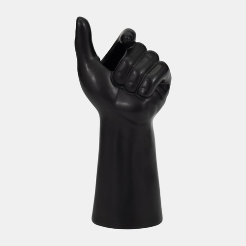 sagebrook home Porcelain 9" Hand Vase Black Wishlist Create New