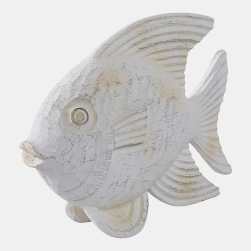 Sagebrook Home Resin 10" Fish Figurine Whitewash Wishlist Create New