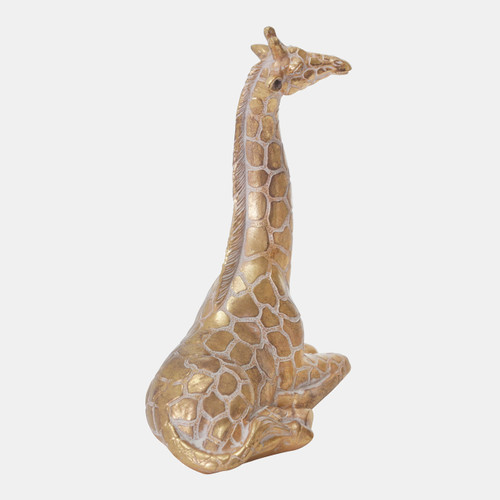 Sagebrook Home Resin 10" Sitting Giraffe Gold Wishlist Create New