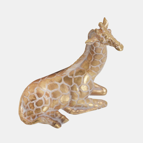 Sagebrook Home Resin 10" Sitting Giraffe Gold Wishlist Create New