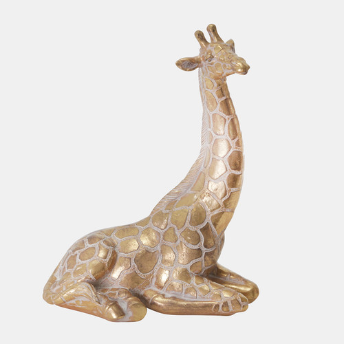 sagebrook home Resin 10" Sitting Giraffe Gold Wishlist Create New