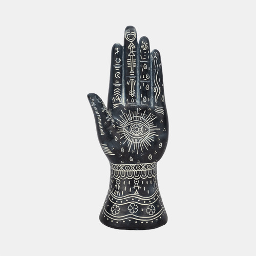sagebrook home Resin 10" Tattoo Hand Black Wishlist Create New