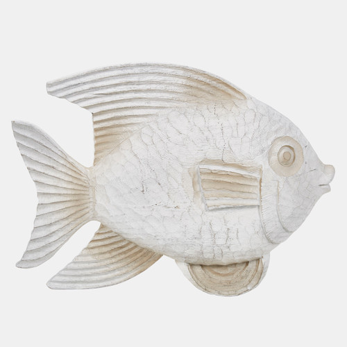 sagebrook home Resin 13" Fish Figurine White Wash Wishlist Create New