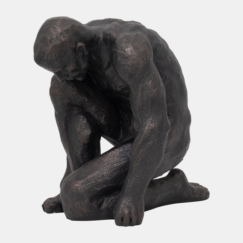 Sagebrook Home Resin 16"h Kneeling Man Black Wishlist Create New
