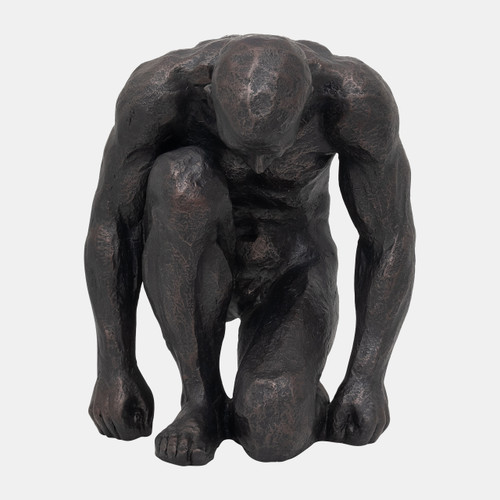 Sagebrook Home Resin 16"h Kneeling Man Black Wishlist Create New