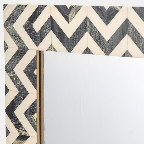 Sagebrook Home Resin 24x36 Chevron Rect Mirror Gray/wht Wishlist Create New
