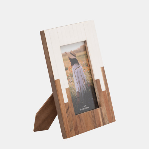 Sagebrook Home Resin 4x6" 2-toned Frame Natural/white Wishlist Create New