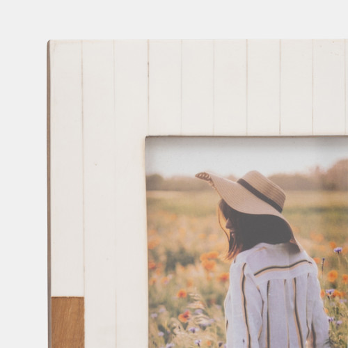 Sagebrook Home Resin 4x6" 2-toned Frame Natural/white Wishlist Create New