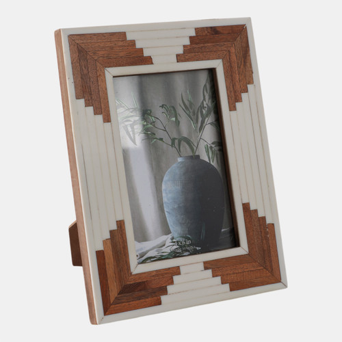 Sagebrook Home Resin 4x6 Cascading Wood Photo Frame White Wishlist Create New