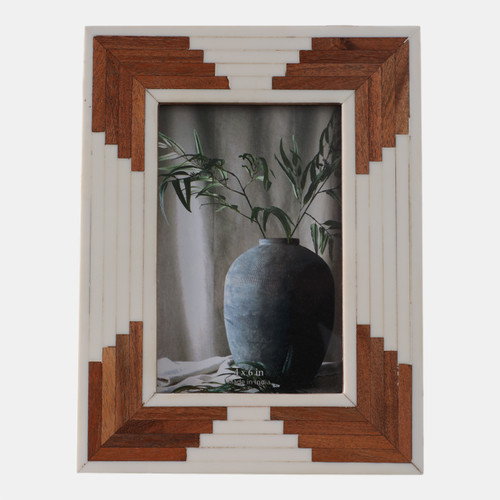 sagebrook home Resin 4x6 Cascading Wood Photo Frame White Wishlist Create New