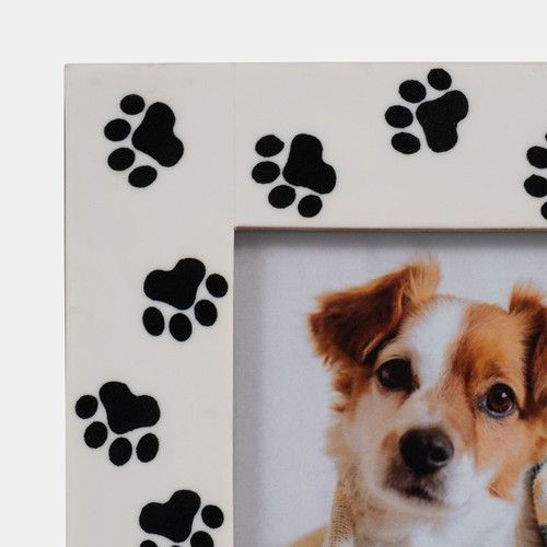 Sagebrook Home Resin 4x6 Paw Prints Photo Frame Black/white Wishlist Create New