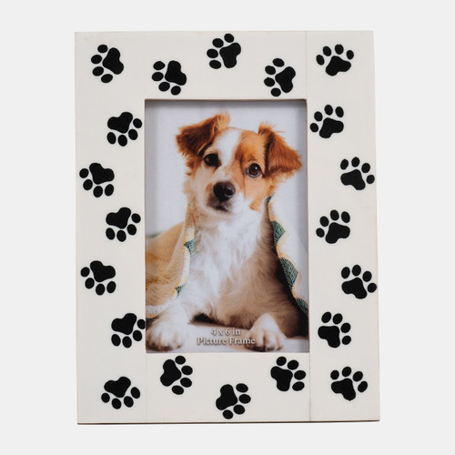 sagebrook home Resin 4x6 Paw Prints Photo Frame Black/white Wishlist Create New