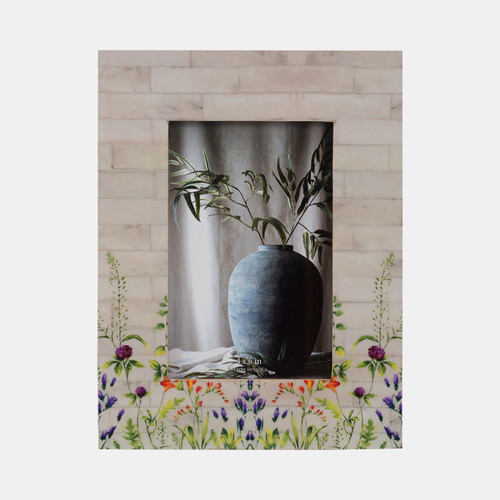 sagebrook home Resin 4x6 Purple Flower Field Photo Frame Multi Wishlist Create New