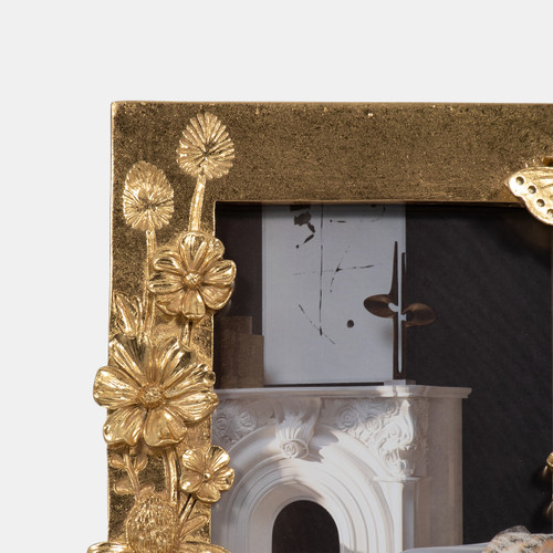 Sagebrook Home Resin 4x6 Spring Time Photo Frame Gold Wishlist Create New