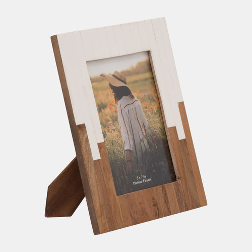 Sagebrook Home Resin 5x7" 2-toned Frame Natural/white Wishlist Create New
