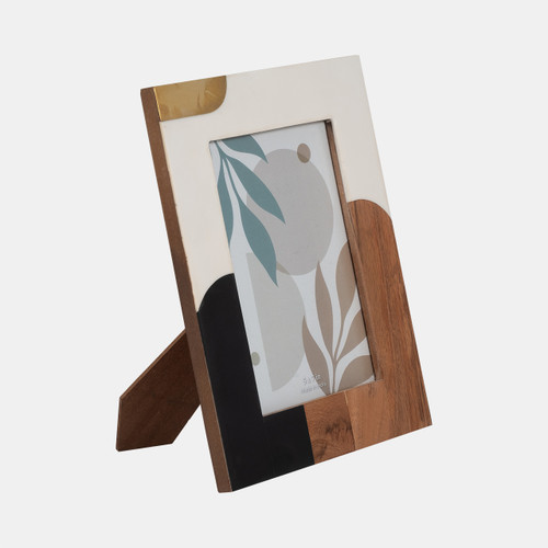 Sagebrook Home Resin 5x7 Mid-century Photo Frame Multi Wishlist Create New