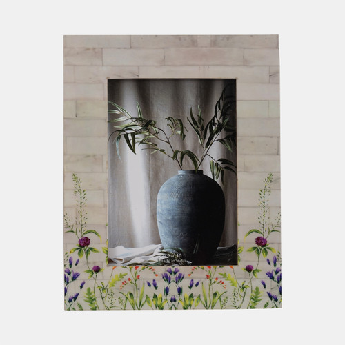 sagebrook home Resin 5x7 Purple Flower Field Photo Frame Multi Wishlist Create New