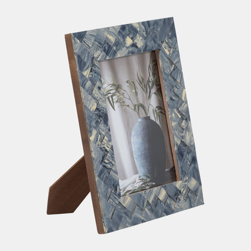 Sagebrook Home Resin 5x7 Woven Photo Frame Blue/ivory Wishlist Create New