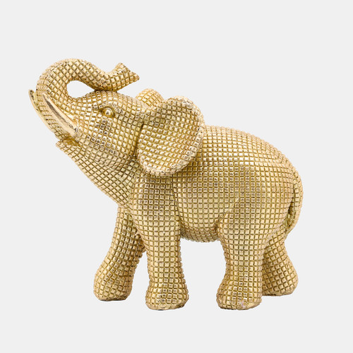 sagebrook home Resin 7" Elephant Table Accent Gold Wishlist Create New