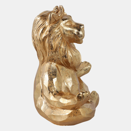 Sagebrook Home Resin 7" Yoga Lion Gold Wishlist Create New