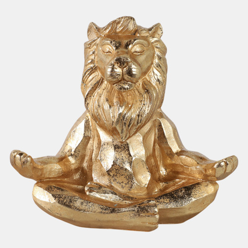 sagebrook home Resin 7" Yoga Lion Gold Wishlist Create New
