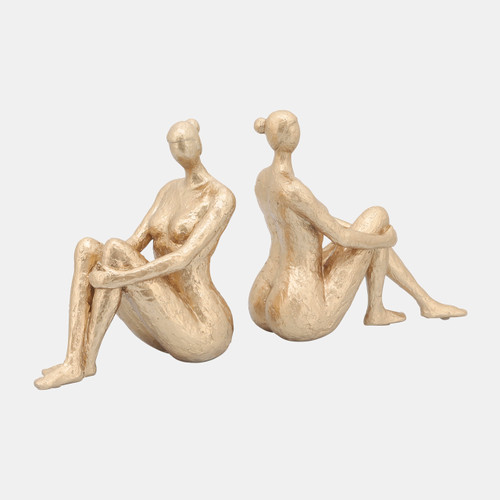 Sagebrook Home Resin S/2 Gold Lady Bookends Wishlist Create New