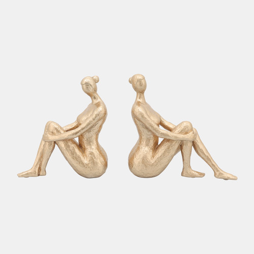 sagebrook home Resin S/2 Gold Lady Bookends Wishlist Create New