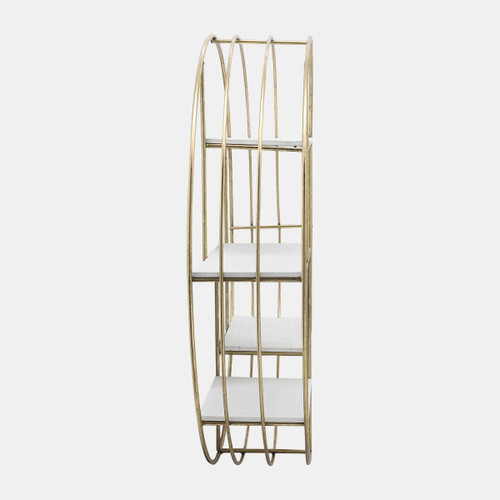 Sagebrook Home Round 32" Wood/metal Wallshelf Gold Wishlist Create New