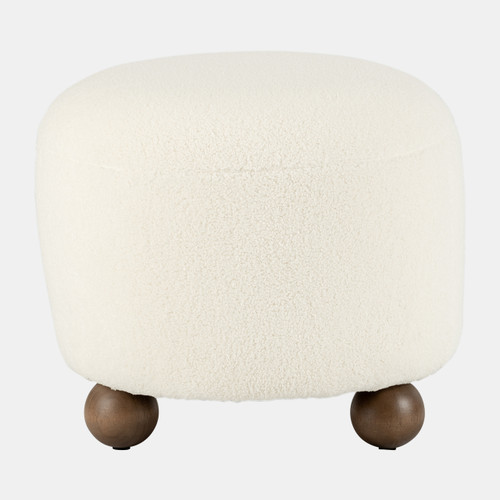 Sagebrook Home Round Ottoman W/ Ball Feet Beige Wishlist Create New