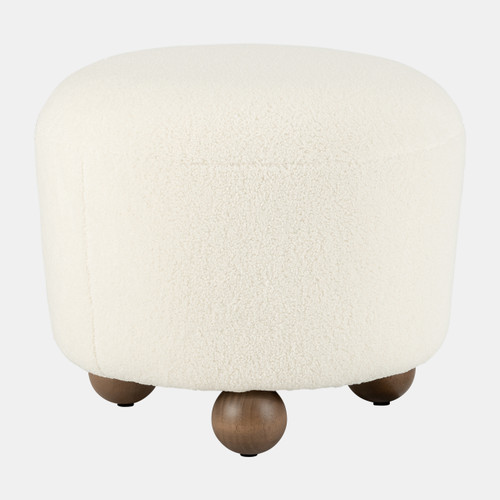 sagebrook home Round Ottoman W/ Ball Feet Beige Wishlist Create New