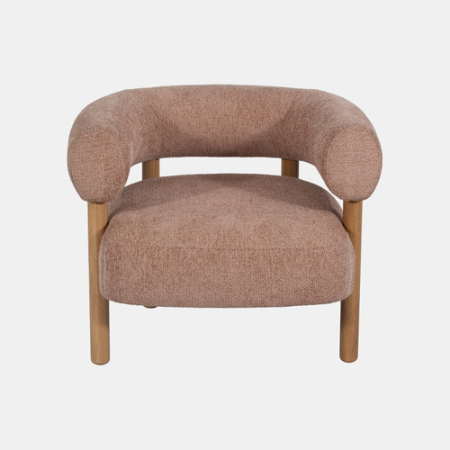 Sagebrook Home Roundback Accent Chair W/ Wood Legs Pink Wishlist Create New