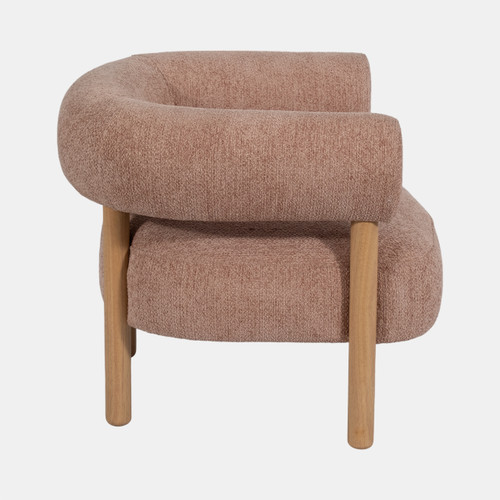 Sagebrook Home Roundback Accent Chair W/ Wood Legs Pink Wishlist Create New