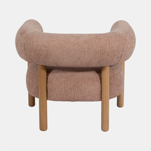 Sagebrook Home Roundback Accent Chair W/ Wood Legs Pink Wishlist Create New