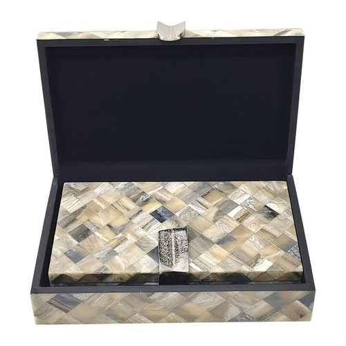 Sagebrook Home S/2 10/11" Marbled Resin Boxes Taupe/silver Wishlist Create New