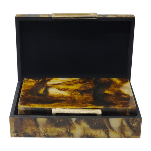 Sagebrook Home S/2 10/11" Tortoise Look Boxes W/ Hardware Brown/ Wishlist Create New