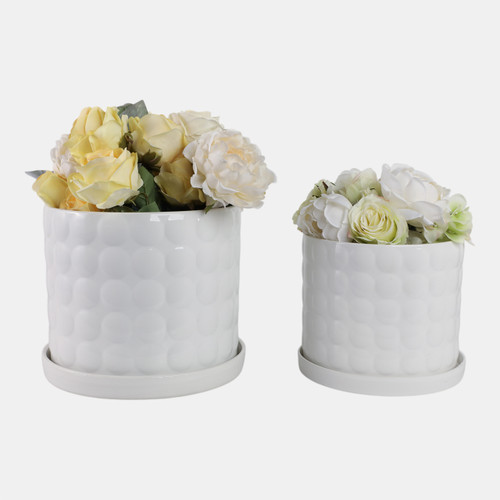 Sagebrook Home S/2 10/12" Bubble Planter White Wishlist Create New